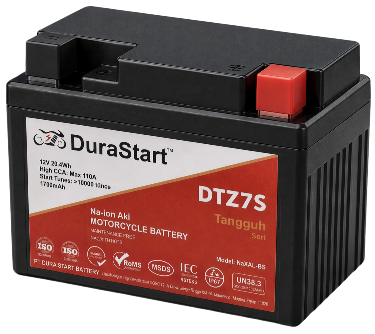 Aki motor sodium ion Durastart DTZ7S